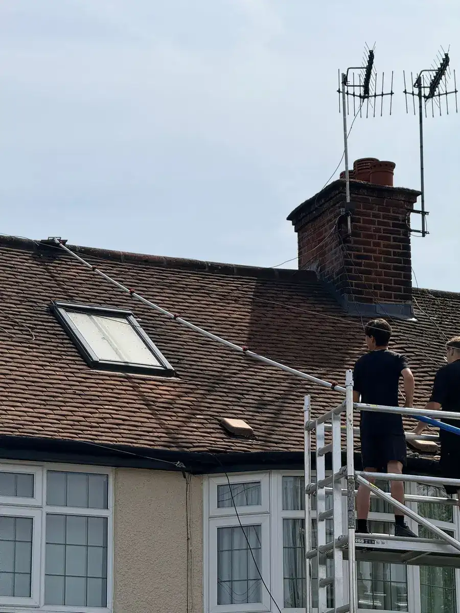 RICS regulated surveyor assessing a roof in Hertfordshire
